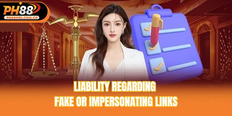 Liability regarding fake or impersonating links