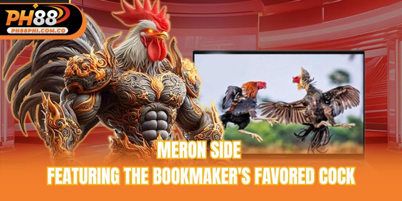 Meron side featuring the bookmaker's favored cock
