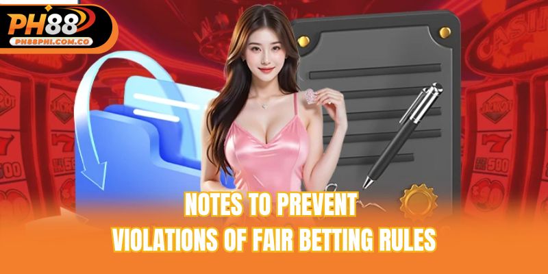Notes to prevent violations of fair betting rules
