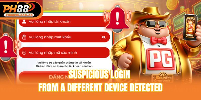 Suspicious login from a different device detected